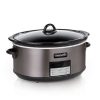 Crock Pot 8 Quart Programmable Slow Cooker, Black Stainless Steel C25P 2 Crock Pot 8 Quart Programmable Slow Cooker Black Stainless Steel C25P 1
