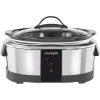 Crock Pot Slow Cooker 6 Quart Programmable Stainless Steel C25D 1