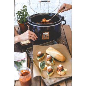 Crux 6QT Programmable Slow Cooker, Black #14681 C25F 7 Crux 6QT Programmable Slow Cooker Black 14681 C25F 3