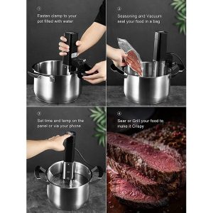 Decen Sous Vide Cooker Wifi 800W Precision Cooker D25R 4