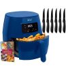 Deco Chef Digital 5.8QT Electric Air Fryer Healthier Cooking Blue D31O 1