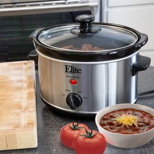 Elite Gourmet MST 275XR 2 Qt Oval Slow Cooker Silver E25P 3
