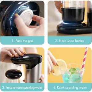 ForAngel Sparkling Water Soda Maker with Two 1L BPA F20C 3