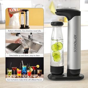 ForAngel Sparkling Water Soda Maker with Two 1L BPA F20C 5