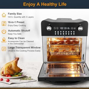 Fynllur 16 in 1 Electric Air Fryer14.7 QT Air Fryer with F29B 4