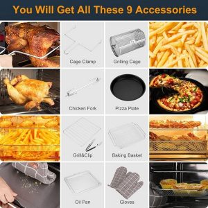 Fynllur 16 in 1 Electric Air Fryer14.7 QT Air Fryer with F29B 6