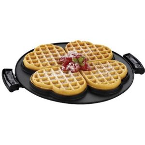 George Foreman 2 Removable Nonstick Heart-Shaped Waffle G22E