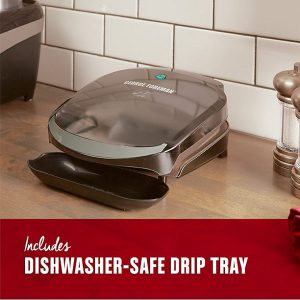 George Foreman 2 Serving Classic Plate Electric Grill and Panini Press G23Y 5