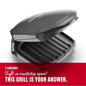George Foreman 2 Serving Classic Plate Electric Indoor Grill G22H 2
