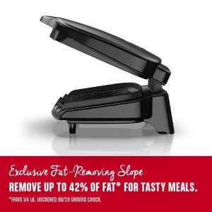 George Foreman 2 Serving Classic Plate Electric Indoor Grill G22H 3