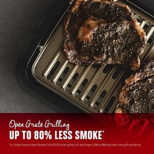 George Foreman Family Size GFS0090SB Open Grate Smokeless G22U 2