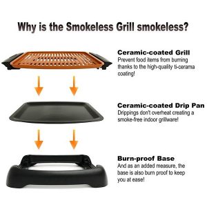 Gotham Steel Smokeless Electric Grill with Interchangeable Griddle G23N 2