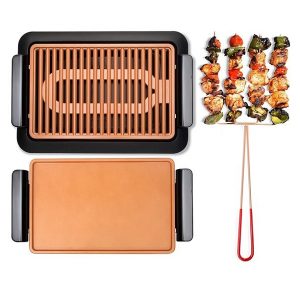Gotham Steel Smokeless Electric Grill with Interchangeable Griddle G23N 4