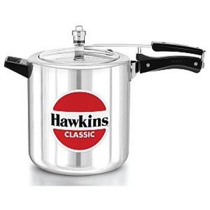 HAWKINS&nbsp;Classic CL8T 8-Liter New Improved Aluminum Pressure Cooker, Small, Silver H2L