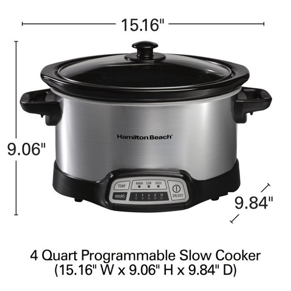 Hamilton Beach Programmable Slow Cooker H25V 3 Hamilton Beach Programmable Slow Cooker H25V