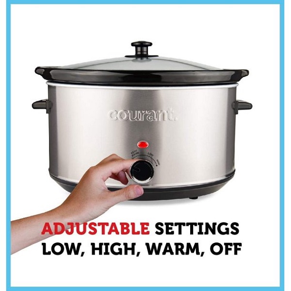 Hartford Courant CSC-8525ST 8.5 qt. Slow Cooker Stainles Steel H25I 4 Hartford Courant CSC-8525ST 8.5 qt. Slow Cooker Stainles Steel H25I - Image 2