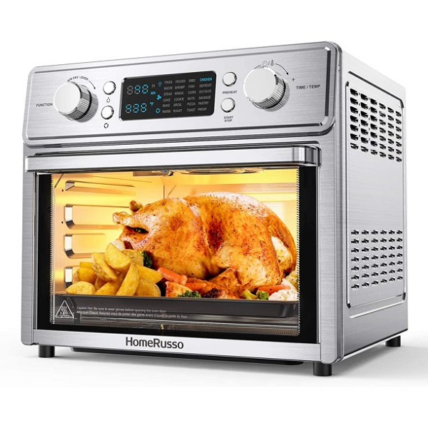 HomeRusso 25L26.3QT Air Fryer Oven, 24-in-1 Convection Toaster H31Y 3 HomeRusso 25L26.3QT Air Fryer Oven, 24-in-1 Convection Toaster H31Y