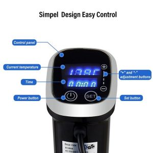 IPX7 Waterproof Vacuum Sous Vide Cooker Immersion W26E 3