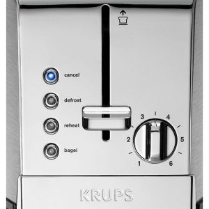 KRUPS 2 Slice Brushed Chrome and Stainless Steel K15S 2
