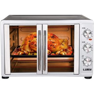 Luby Large Toaster Oven Countertop French Door Designed 18 Slices 14 pizza 20lb Turkey Silver L16U 2