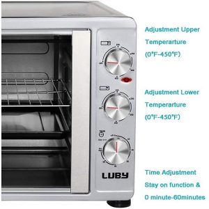 Luby Large Toaster Oven Countertop French Door Designed 18 Slices 14 pizza 20lb Turkey Silver L16U 3