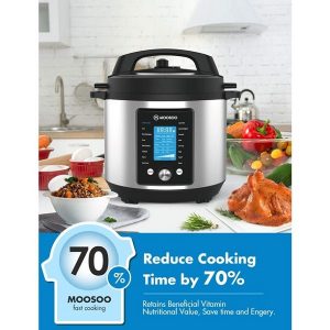 MOOSOO Electric Pressure Cooker 15 in 1 Stainless Steel M2N 2