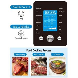 MOOSOO Electric Pressure Cooker 15 in 1 Stainless Steel M2N 4