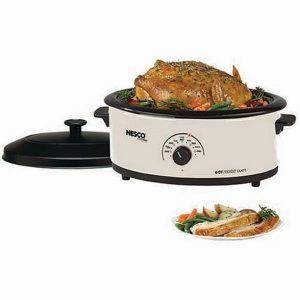 Nesco 6 Qt. Ivory Roaster With Porcelain Cookwell N25C 2