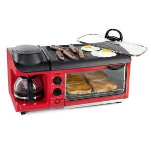 Nostalgia BST3RR Retro 3-in-1 Family Size Electric Breakfast Station N14K