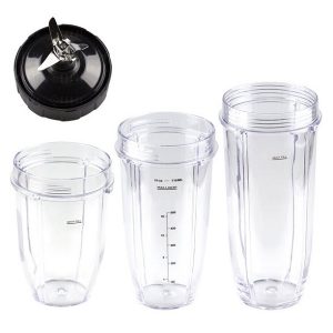 Nutri Ninja 18 24 32 oz Cups with Extractor Blade Replacement Combo N9N