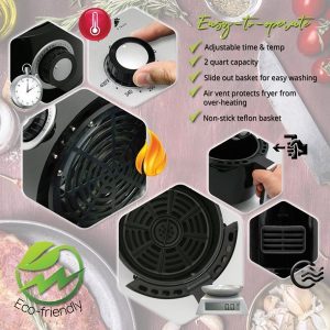 Nutrichef Nutrichef Pkairfr18 2 quart Capacity Air Fryer Oven N31F 4