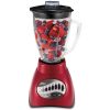 Oster 6844 6 Cup Glass Jar 12 Speed Blender Metallic Red O10L 1