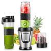 Personal Blender with 2 x 20oz Travel Bottle and CoffeeSpices Jar P10S 1