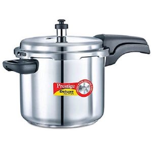 Prestige Alpha PRSDA-5.5L Induction Base Stainless Steel Deluxe Pressure Cooker P3W