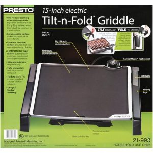 Presto 15 inch Electric Tilt n Fold Griddle P22E 3