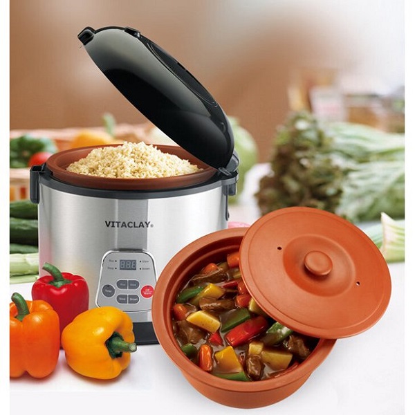 VitaClay 2-in-1 Rice Slow Cooker & Clay Insert - Round V25A 3 VitaClay 2-in-1 Rice Slow Cooker & Clay Insert - Round V25A