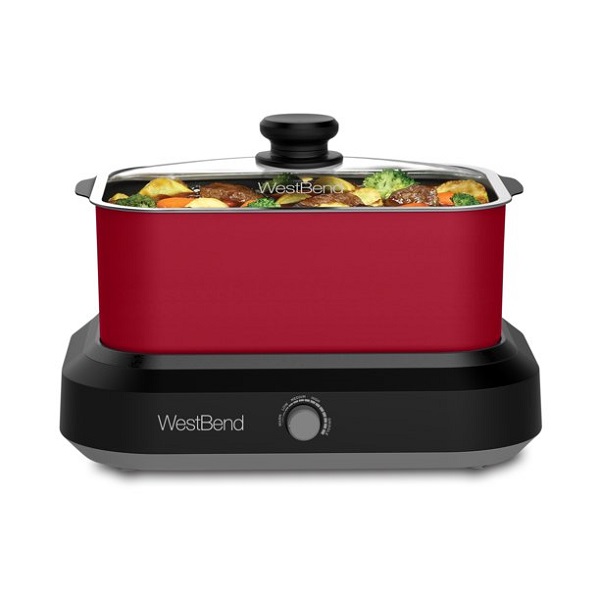 West Bend 5 QT. Versatility Cooker, Includes Bag and Lid, Red W25T 3 West Bend 5 QT. Versatility Cooker, Includes Bag and Lid, Red W25T