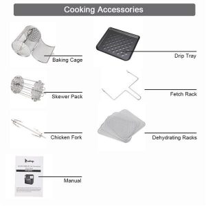 ZOKOP Air Fryer KAFO 1800A D2 Fryer 120V 1800W Power Z31J 4