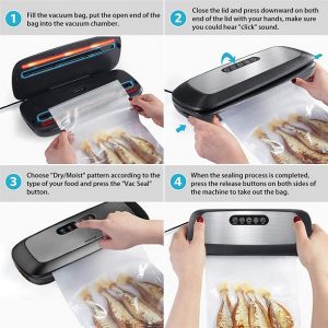 130W Automatic Food Vacuum Sealer Machine Food Sealer Food A7U 2