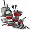 18 Piece Nonstick Pots Pans Cookware Set Kitchen Kitchenware Cooking P15T 1