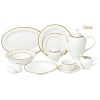 57 Piece Dinnerware Set Bone China Service for 8 People Daisy