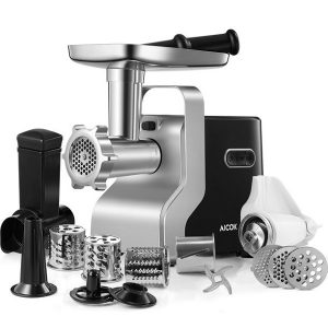 AICOK Electric Meat Grinder, 2500W Max Powerful, 5 in 1 Food A5U