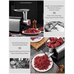 Aicok Electric Meat Grinder 2000W Max 3 Grinding Plates 2 Blades A5R 2