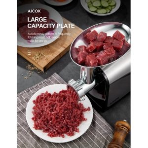 Aicok Electric Meat Grinder 2000W Max 3 Grinding Plates 2 Blades A5R 3