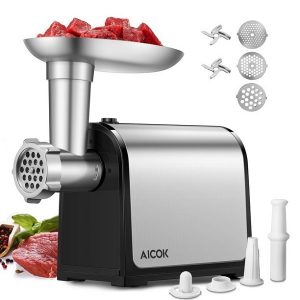 Aicok Electric Meat Grinder 2000W Max 3 Grinding Plates 2 Blades A5R 4