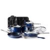 Blue Diamond 20 Piece Ceramic Nonstick Cookware Set B15I 1