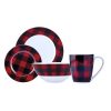 Buffalo Plaid RedBlack 16PC Dinnerset 1