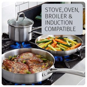 Calphalon Classic Nonstick Sauce Pan with Cover 2.5 Quart Grey C15I 3