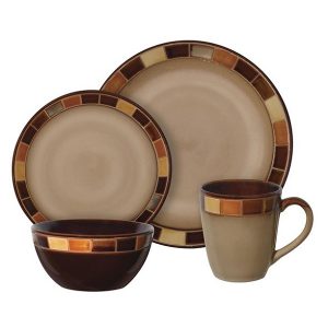 Casa Estebana 16 Piece Round Stoneware Dinnerware Set in Multi Color
