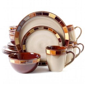 Casa Estebana Dinnerware Set, Beige & Brown